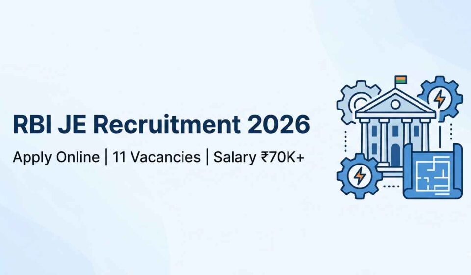 RBI JE Recruitment 2026
