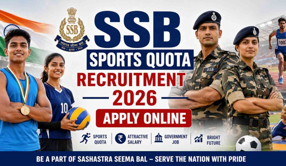 SSB Sports Quota Recruitment 2026