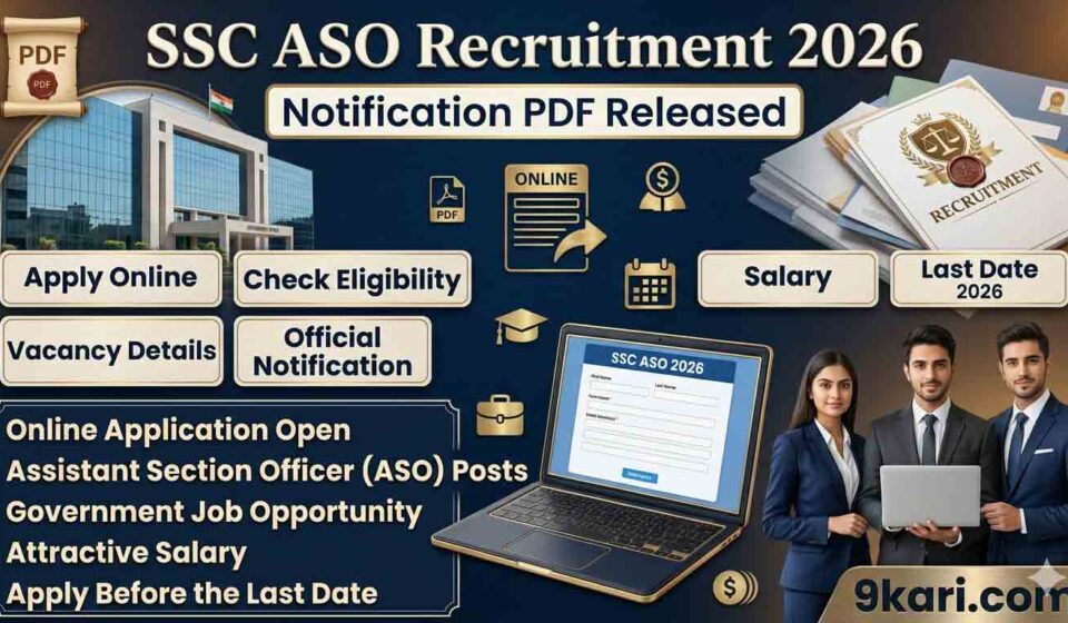 SSC ASO Recruitment 2026