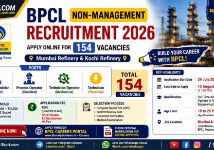 BPCL Non Management Recruitment 2026