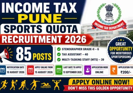 Income Tax Pune Sports Quota Recruitment 2026