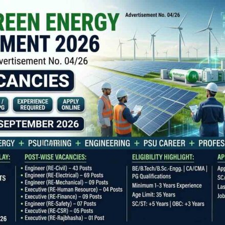 NTPC Green Energy Limited Recruitment 2026