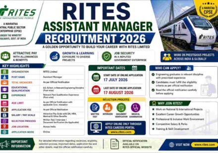RITES Assistant Manager Recruitment 2026