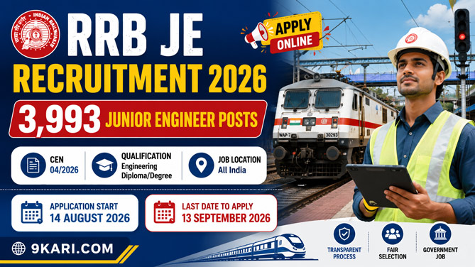 RRB JE Recruitment 2026