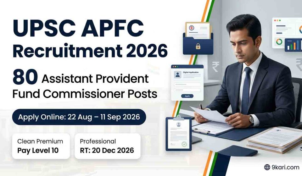 UPSC APFC Recruitment 2026